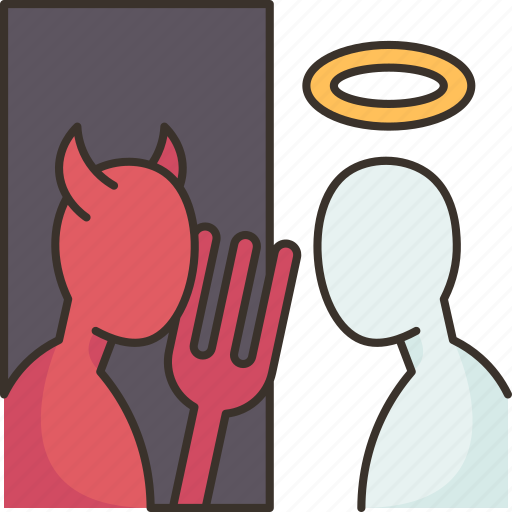 Angel, demon, bad, good, mental icon - Download on Iconfinder