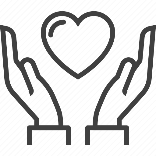 Compassion feelings, heart, hands, care, love icon - Download on Iconfinder