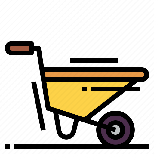 Construction, equipment, tools, wheelbarrow icon - Download on Iconfinder