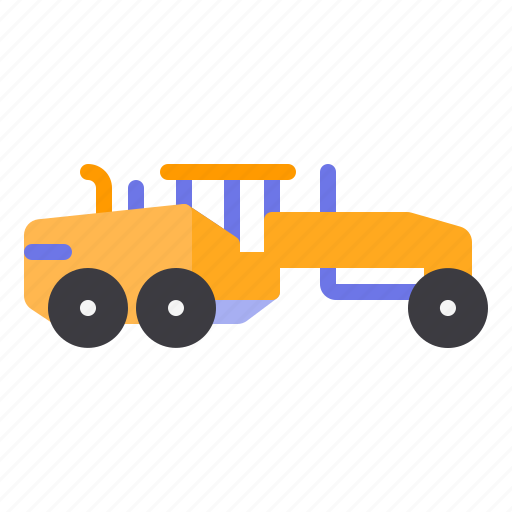 Construction, grader, heavy, road, vehicle icon - Download on Iconfinder