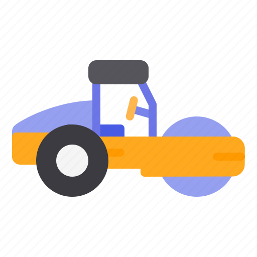 Construction, heavy, roller, steam, vehicle icon - Download on Iconfinder