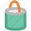 color bucket, paint bucket, paint can, paint pail, pot 