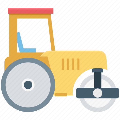 Bulldozer, construction machinery, excavator, heavy equipment, road bulldozer, road plain icon - Download on Iconfinder