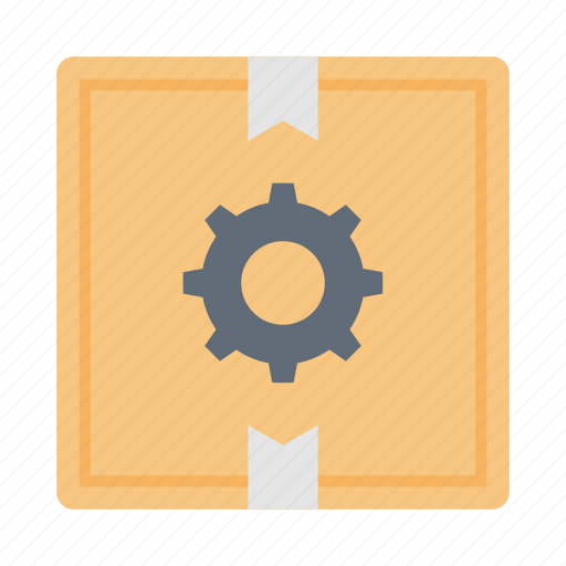 Tools, construction, cogwheel, box, parcel icon - Download on Iconfinder