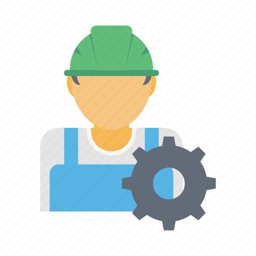Worker, engineer, builder, constructor, cogwheel icon - Download on Iconfinder