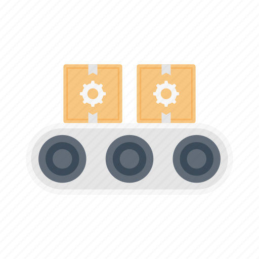 Boxes, conveyor, delivery, parcel, belt icon - Download on Iconfinder