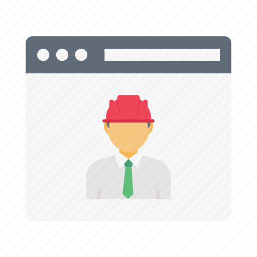 Online, webpage, engineer, constructor, profile icon - Download on Iconfinder