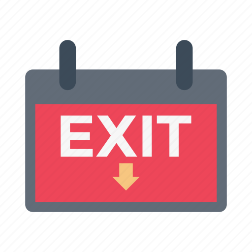 Banner, exit, sign, out, board icon - Download on Iconfinder