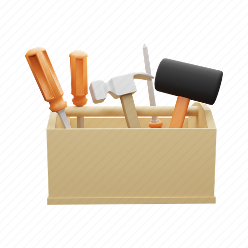 Toolbox, construction, equipment, building, work, tools, house 3D illustration - Download on Iconfinder