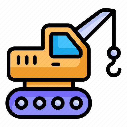 Construction, crane, work, vehicle, transport icon - Download on Iconfinder