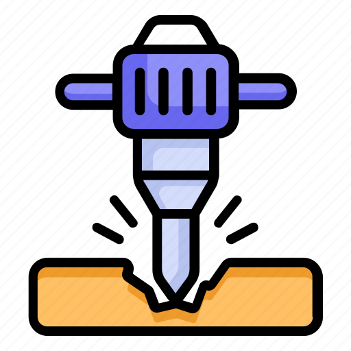 Drill, jackhammer, motor, repair, repairing, work, working icon - Download on Iconfinder