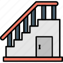 handrail, ladder, staircase, stairs, stairwell