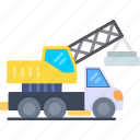 crane, breakdown, car, tow, transportation, truck