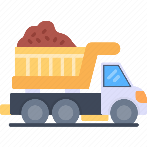 Dump, truck, construction, sand, transport icon - Download on Iconfinder