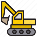 excavator, construction, industry, building, tool