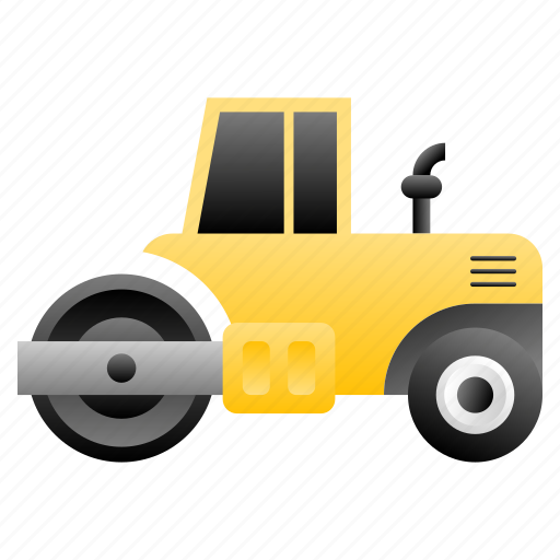 Compactor, road, roller, asphalt, construction icon - Download on Iconfinder