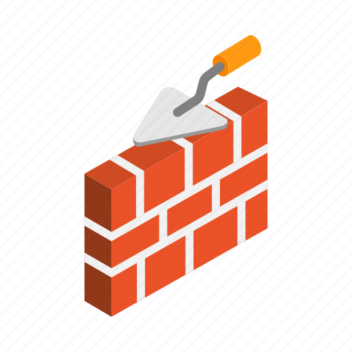 Brick, wall, shovel, construction, work icon - Download on Iconfinder