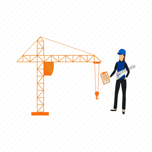 Construction, document, girl, engineer, worker icon - Download on Iconfinder