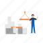 crane, lifter, worker, construction, standing 