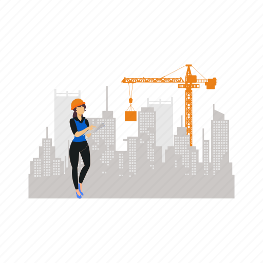 Female, engineer, construction, plan, paper icon - Download on Iconfinder