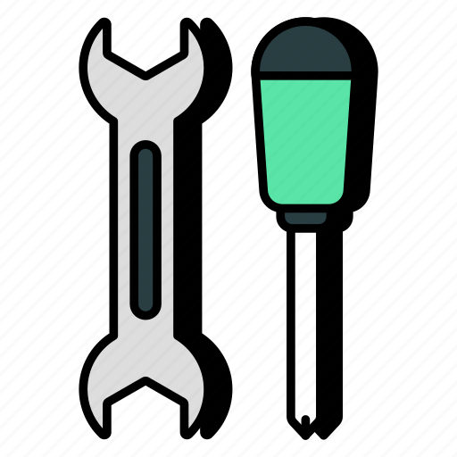 Repair tools, equipment, instrument, hammer, spanner icon - Download on Iconfinder