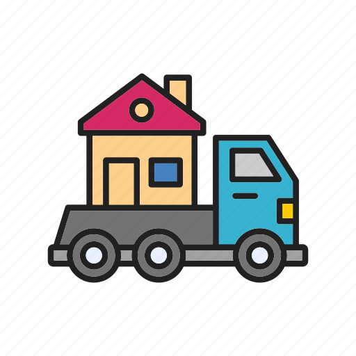 House, delivery, estate, home, real, construction icon - Download on Iconfinder