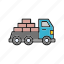 logistics, delivery, truck, shipping, construction 