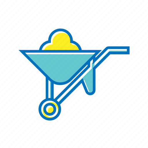 Building, construction, equipment, repair, tool, wheelbarrow, work icon - Download on Iconfinder