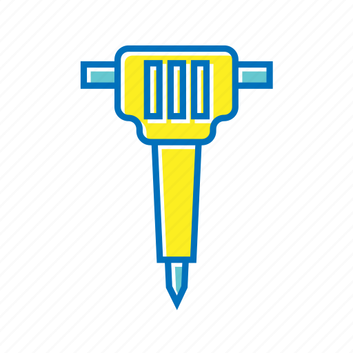 Architecture, building, construction, equipment, hammer, pneumatic, tool icon - Download on Iconfinder
