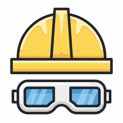 Construction, eyeglasses, helmet, protector, safety icon - Download on Iconfinder