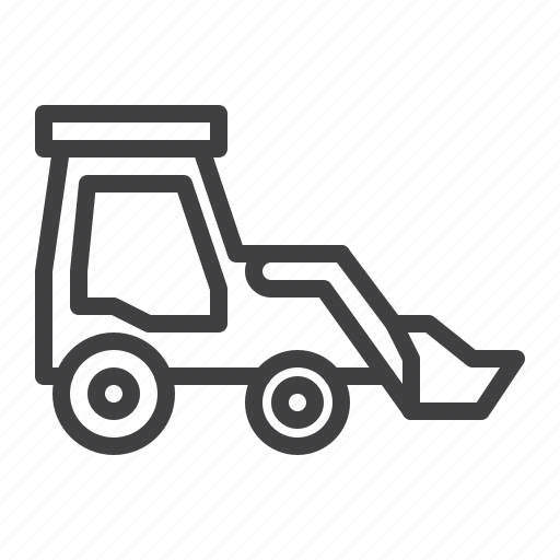 Front, loader, bulldozer, truck icon - Download on Iconfinder