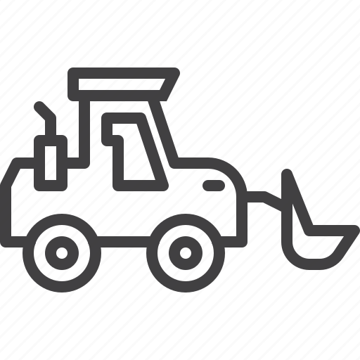 Front, loader, wheel, truck icon - Download on Iconfinder