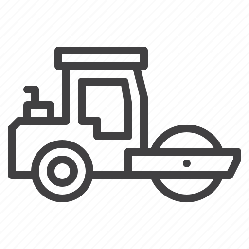 Road, roller, steamroller, truck icon - Download on Iconfinder