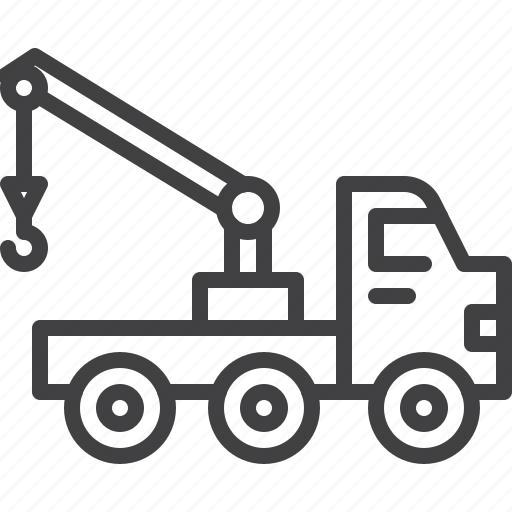 Tow, truck, crane, construction icon - Download on Iconfinder