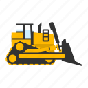 bulldozer, crawler, dirt, landfill, mining, push, tracks 