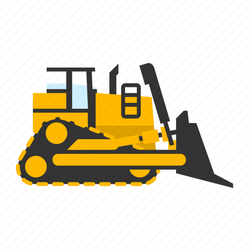 Bulldozer, crawler, dirt, landfill, mining, push, tracks icon - Download on Iconfinder