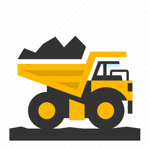 Dumping, haul truck, load, mining, transport, truck, transportation icon - Download on Iconfinder