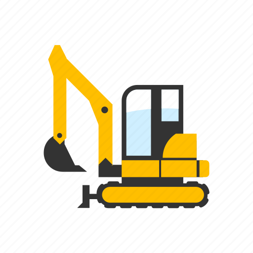 Construction, digger, digging, excavator, light, mini, small icon - Download on Iconfinder
