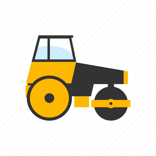 Compactor, contruction, heavy, road, roller, three point roller, wals icon - Download on Iconfinder