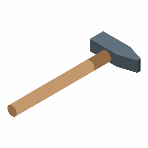 Business, cartoon, frame, hammer, hand, isometric, logo icon - Download on Iconfinder