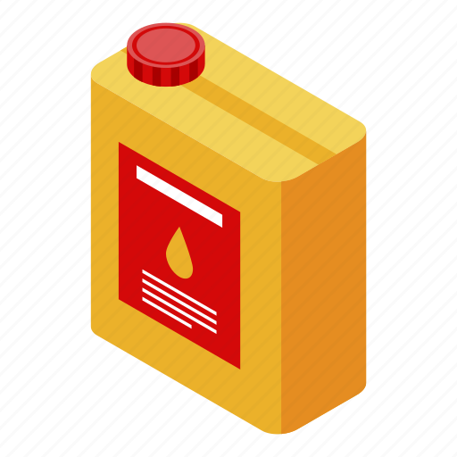 Canister, car, cartoon, construction, isometric, oil, technology icon - Download on Iconfinder