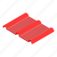business, cartoon, house, isometric, metal, red, tile 