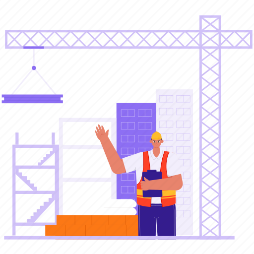 Construction, man, person, building, repair, work, explaining icon - Download on Iconfinder