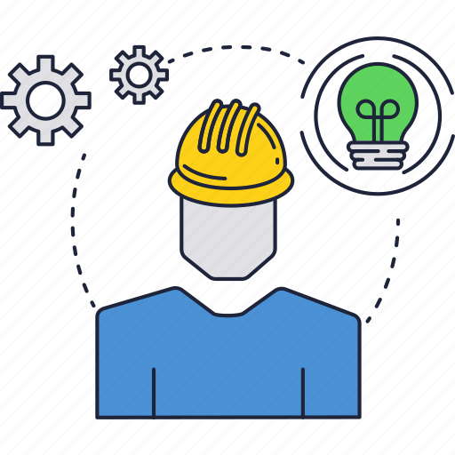 Bulb, construction, electricity, hard, hat, light, worker icon - Download on Iconfinder