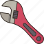 wrench, adjustable, spanner, hardware, tool 