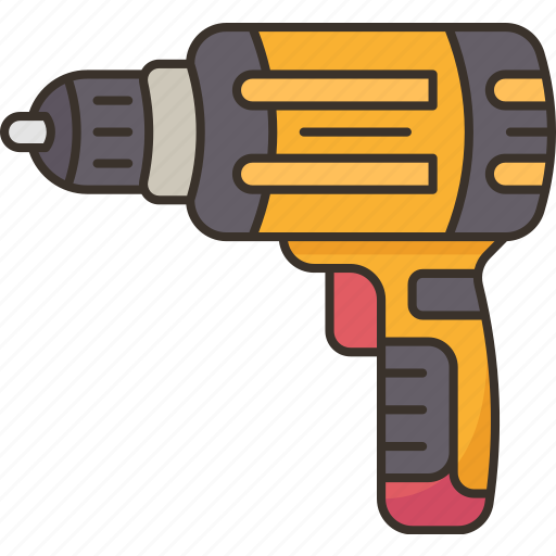 Drill, cordless, screwdriver, battery, power icon - Download on Iconfinder