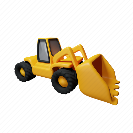 Wheel loader, construction vehicle, construction, vehicle, transport, transportation 3D illustration - Download on Iconfinder