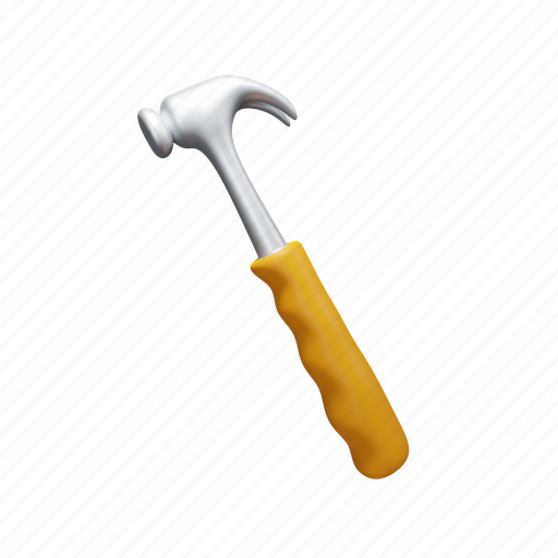 Hammer, construction, repair, maintenance, work, tool, equipment 3D illustration - Download on Iconfinder