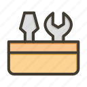 toolbox, maintenance, tools, construction, equipment, toolkit