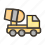 concrete mixer truck, construction, cement, transport, industry 